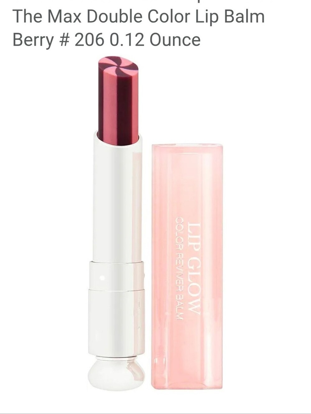 Dior Addict Lip Glow To The Max Double Color Lip Balm Berry#206 Berry